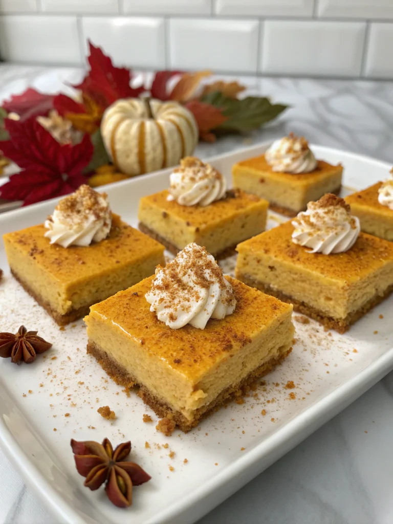 Pumpkin cheesecake bars