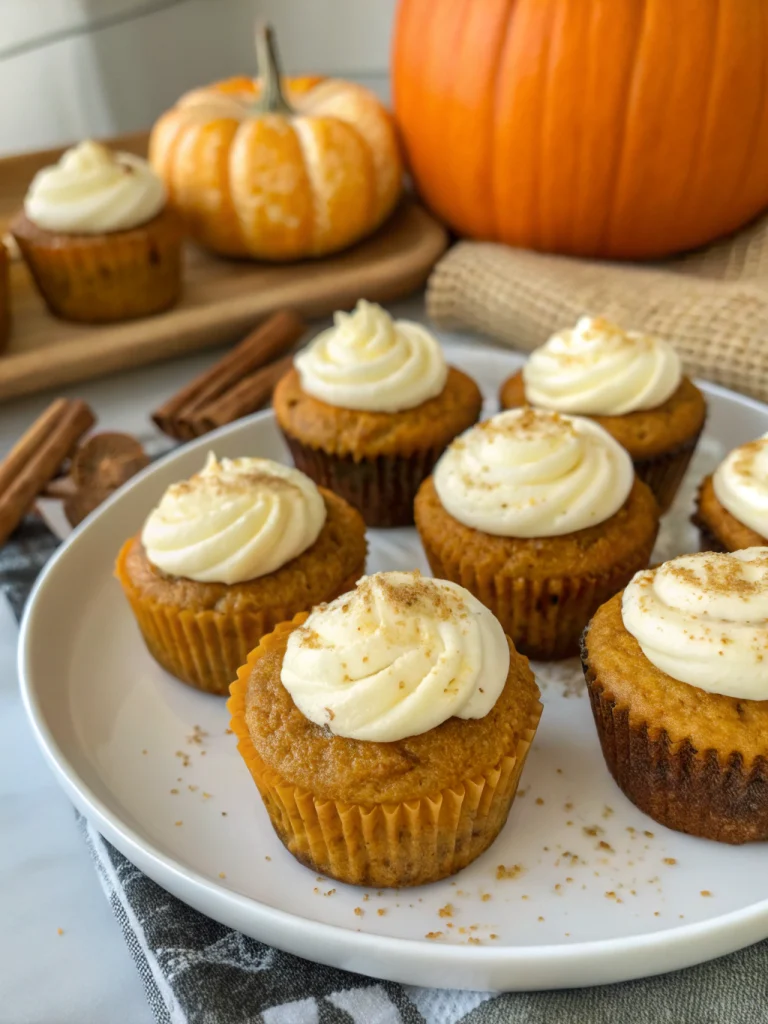 Pumpkin cheesecake muffins