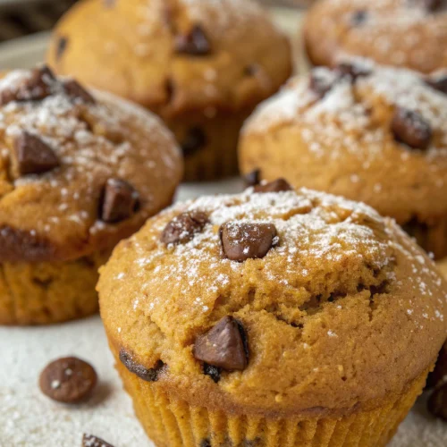 Pumpkin chocolate chip muffins 1