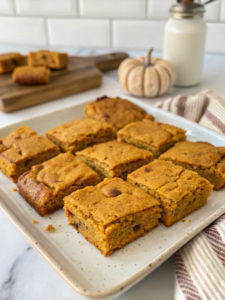 Pumpkin cookie bars