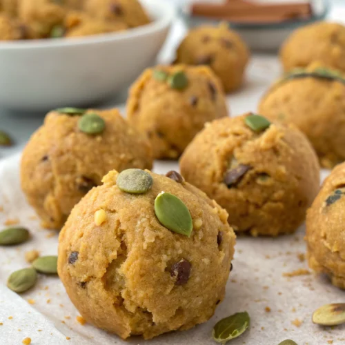 Pumpkin cookie dough bites 1