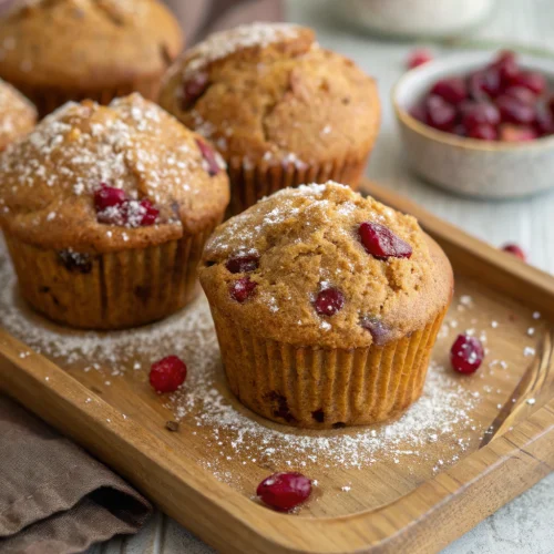 Pumpkin cranberry muffins 1