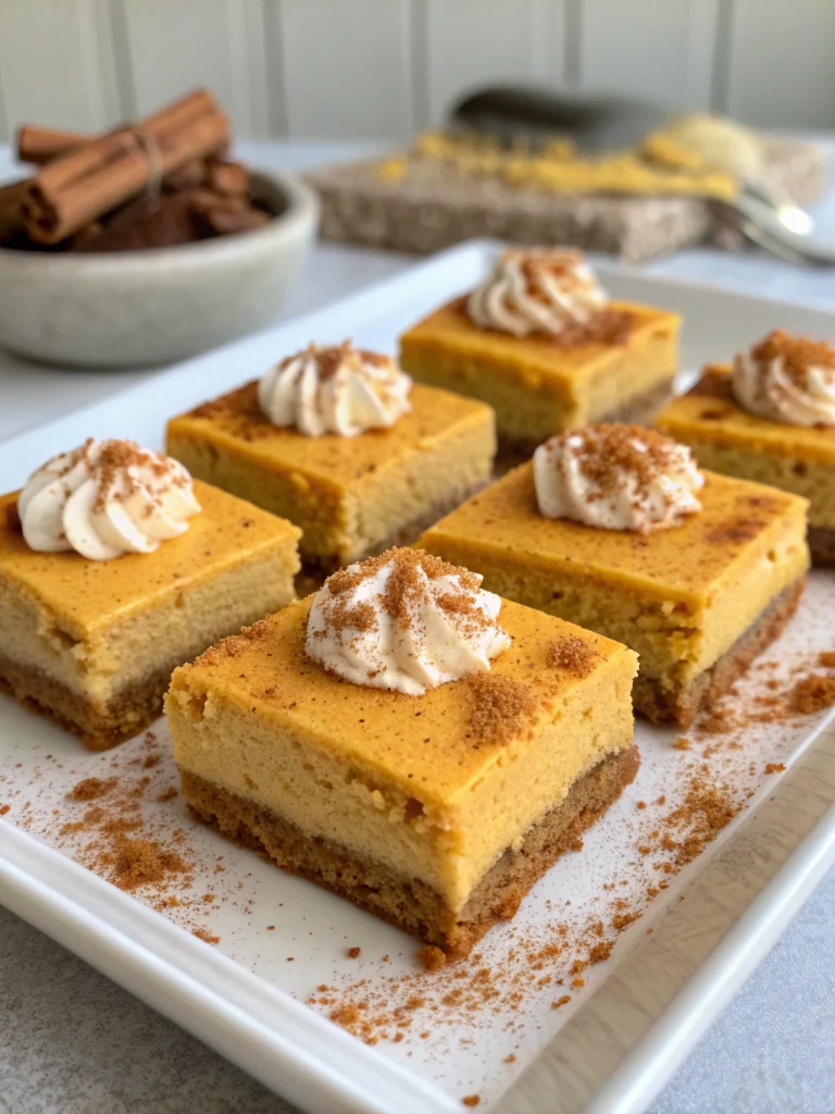Pumpkin cream cheese bars
