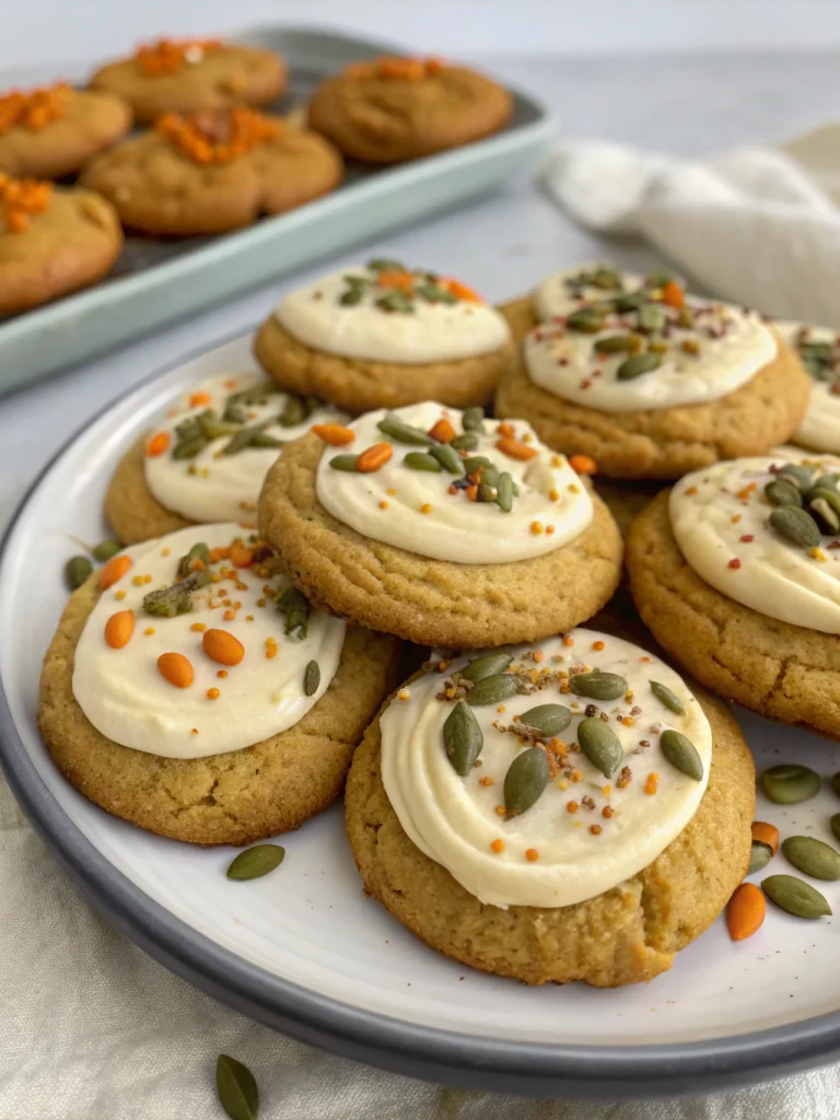 Pumpkin cream cheese cookies