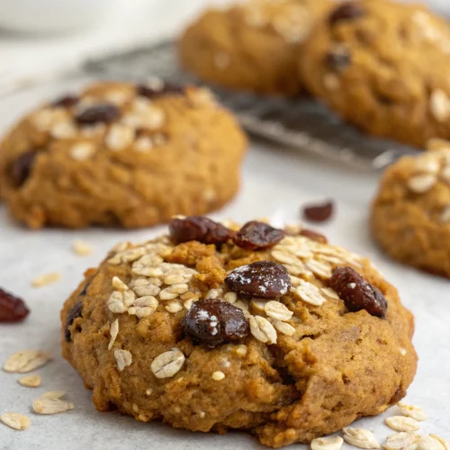 Pumpkin oatmeal raisin cookies 1