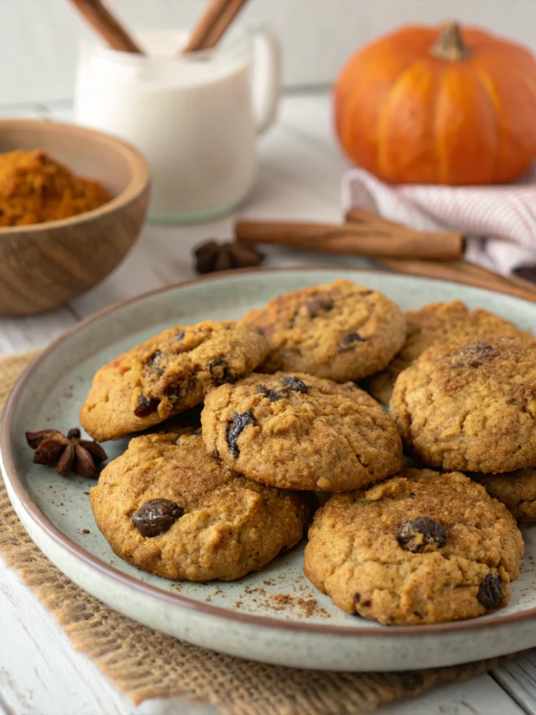 Pumpkin oatmeal raisin cookies