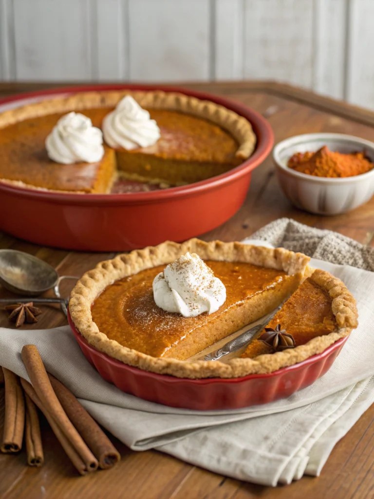 Pumpkin pie with ginger