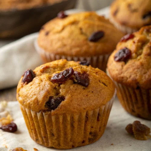Pumpkin raisin muffins 1