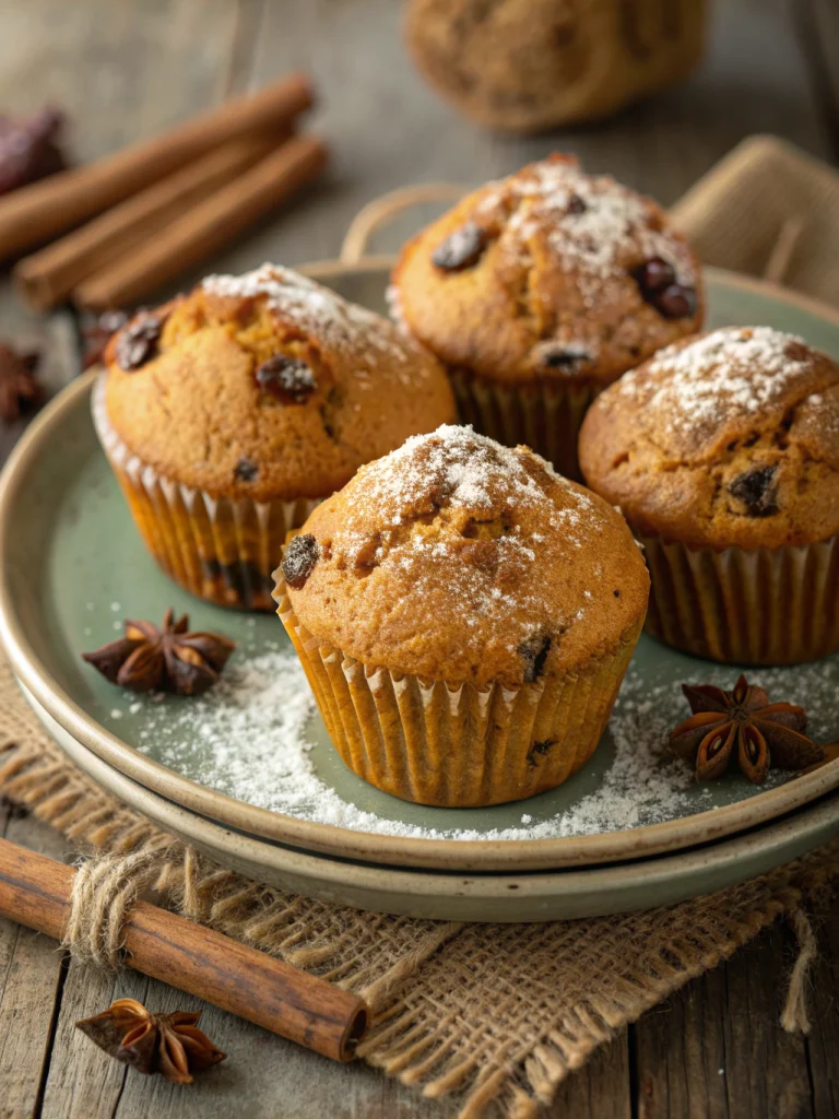Pumpkin raisin muffins