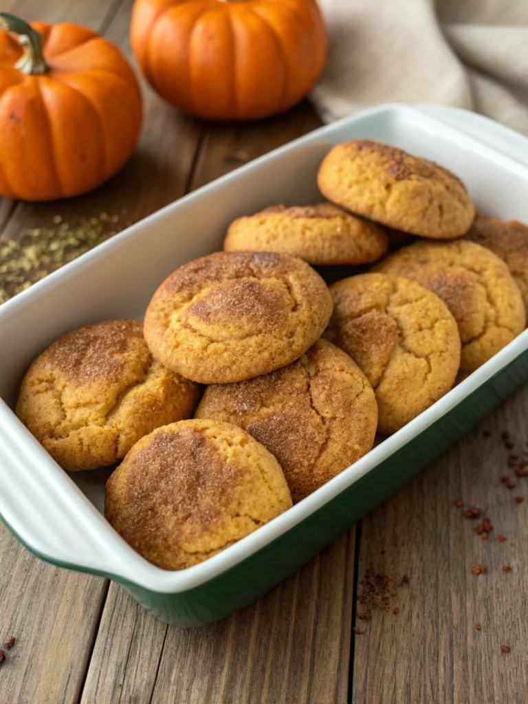 Pumpkin snickerdoodle cookies