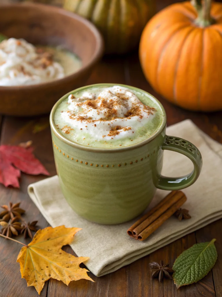 Pumpkin spice matcha latte