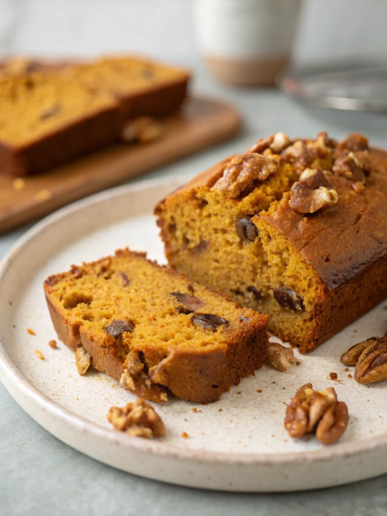 Pumpkin walnut bread