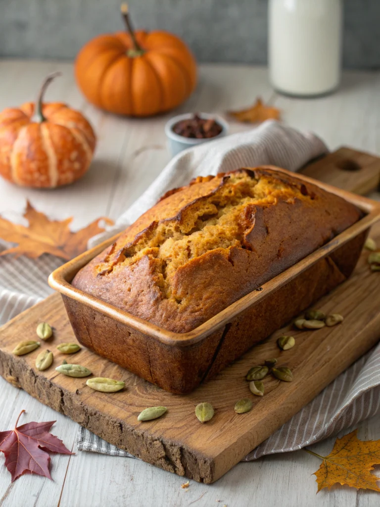 Quick pumpkin bread loaf