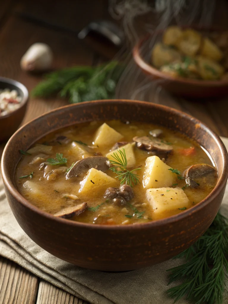 Russian Mushroom and Potato Soup