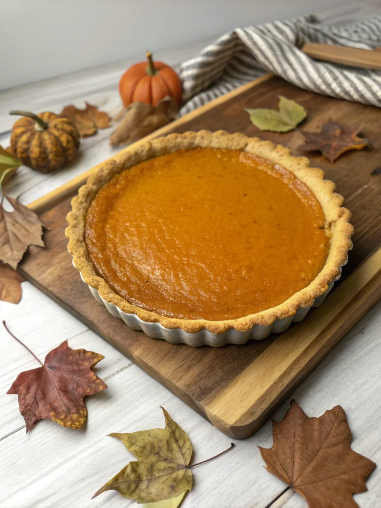 Rustic pumpkin pie