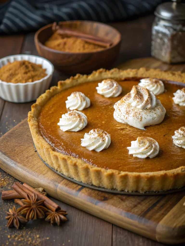 Salted caramel pumpkin pie
