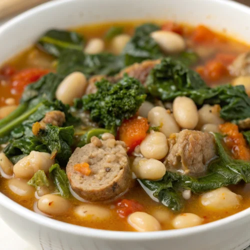 Sausage, White Bean and Kale Soup 1