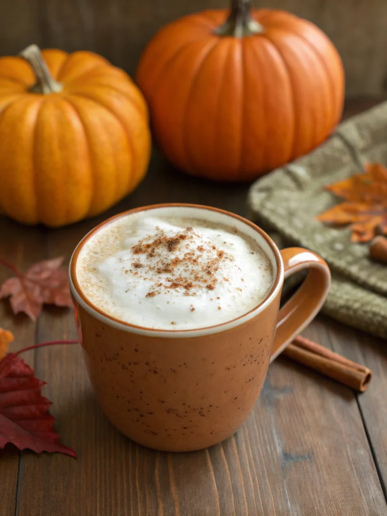 Spiced pumpkin tea latte