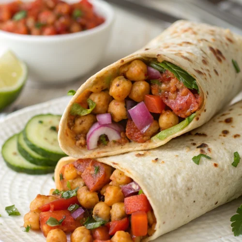 Spicy chickpea wrap 1