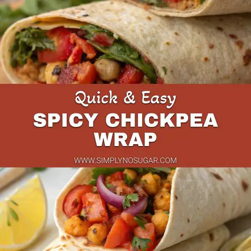Spicy chickpea wrap pinterest
