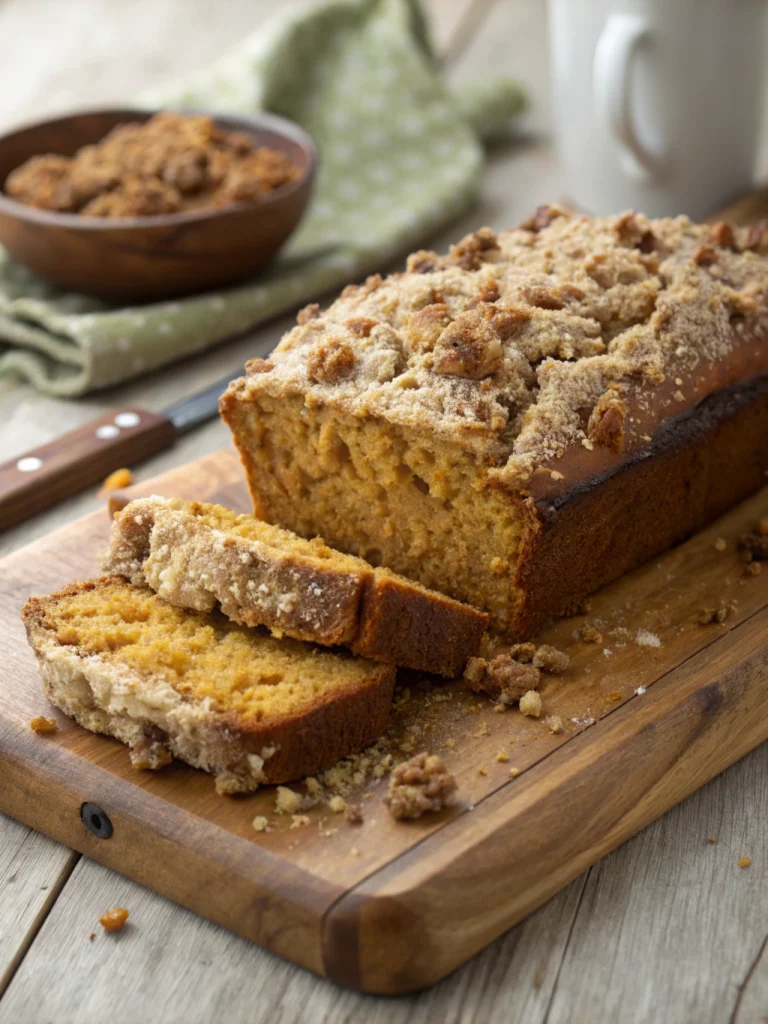 Streusel pumpkin bread
