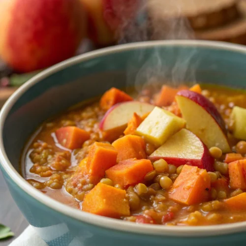 Sweet Potato, Carrot, Apple and Red Lentil Soup 1