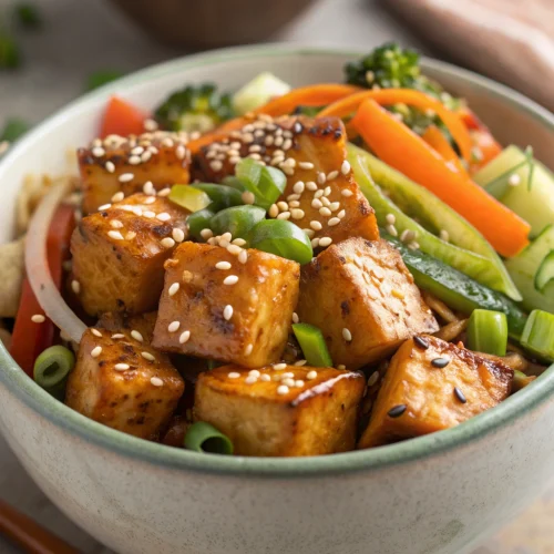 Teriyaki tofu bowl 1