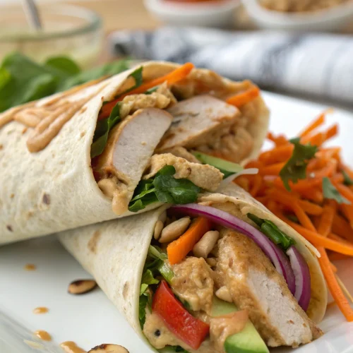 Thai peanut chicken wrap 1