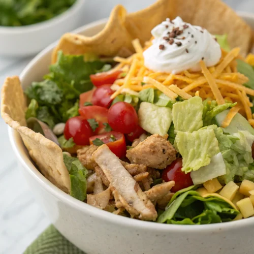 Turkey taco salad bowl 1