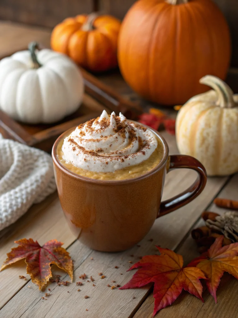 Vegan pumpkin spice latte