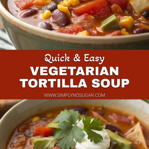 Vegetarian Tortilla Soup pinterest