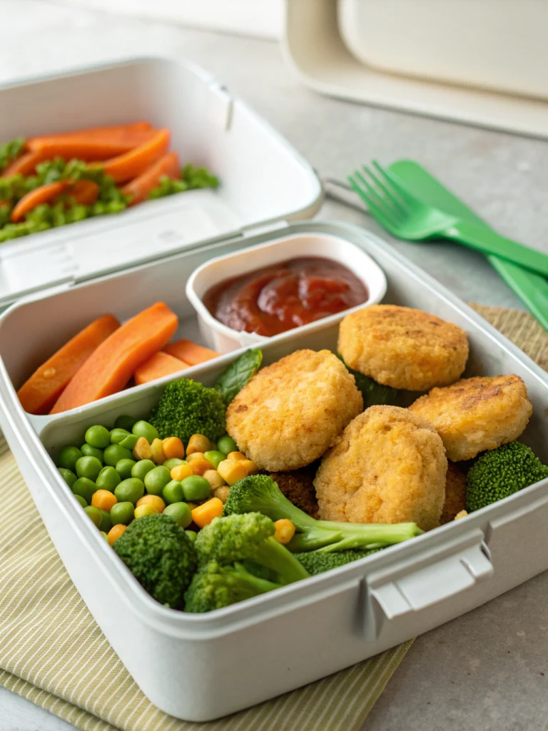 Veggie nuggets lunch box