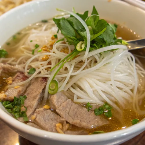 Vietnamese rice noodle bowl 1