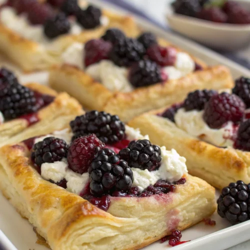 Blackberry Goat Cheese Puff Pastry Twists 1