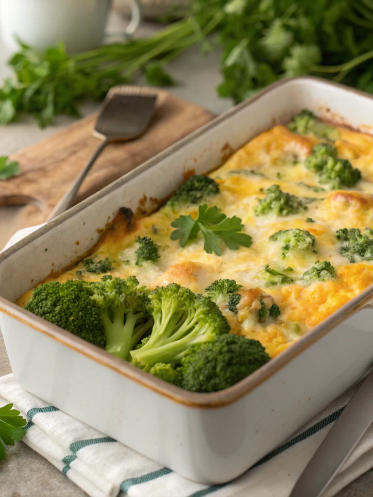 Broccoli Cheddar Breakfast Casserole