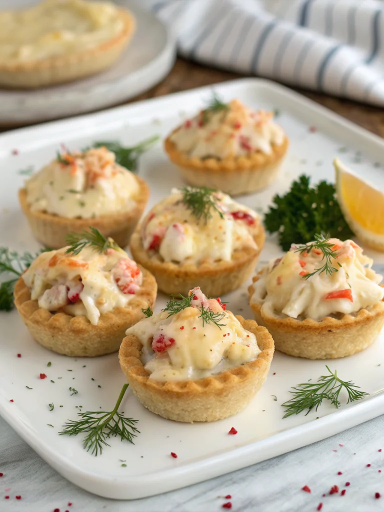 Cheesy Crabmeat Canapés