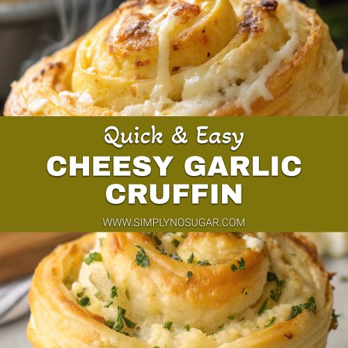 Cheesy Garlic Cruffin pinterest