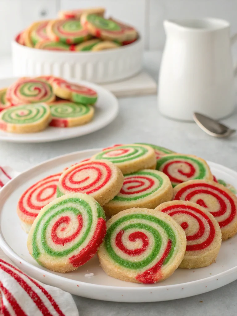 Christmas Pinwheel Sugar Cookies