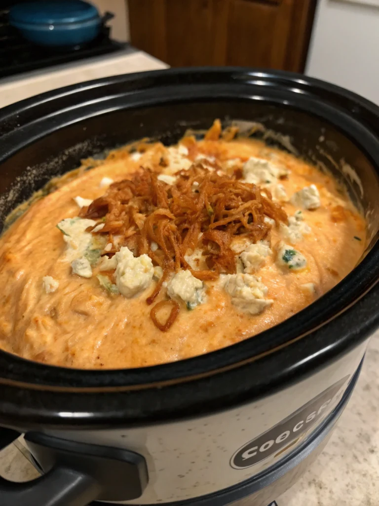 Crockpot Buffalo Chicken Dip