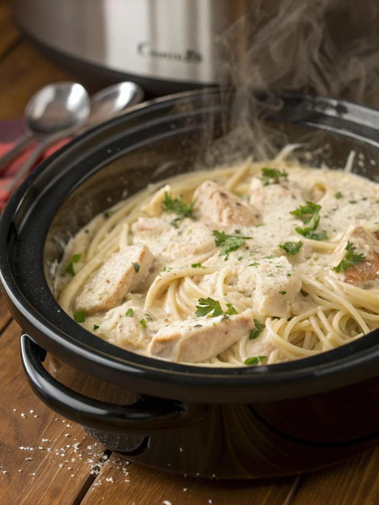 Crockpot Chicken Alfredo