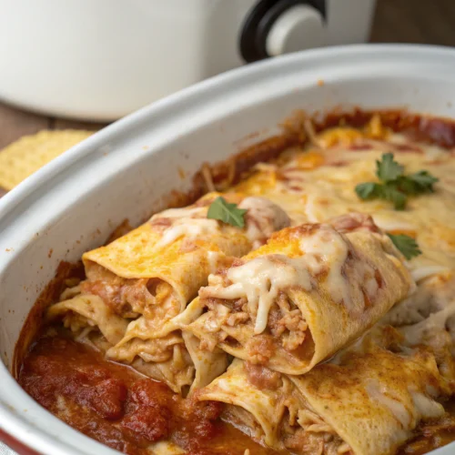 Crockpot Chicken Enchilada Casserole 1