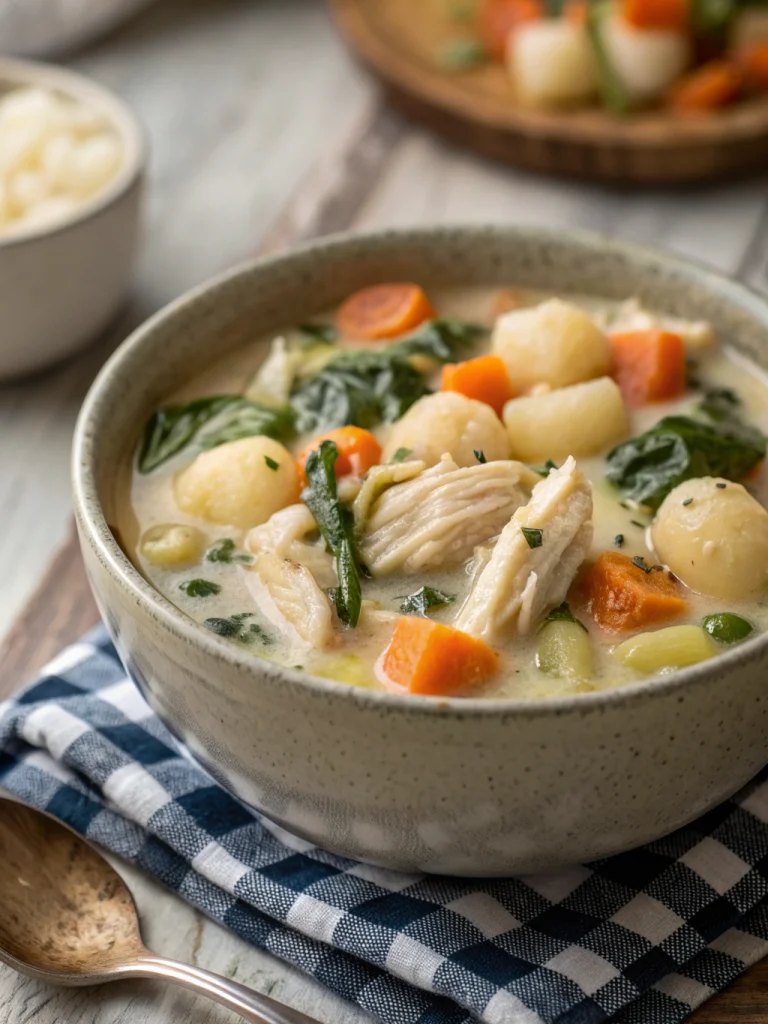 Crockpot Chicken Gnocchi Soup