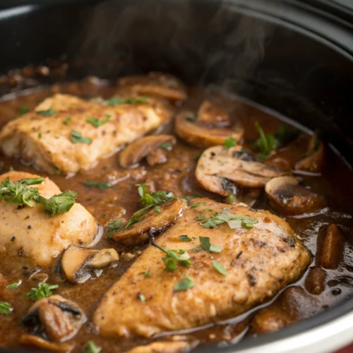 Crockpot Chicken Marsala 1