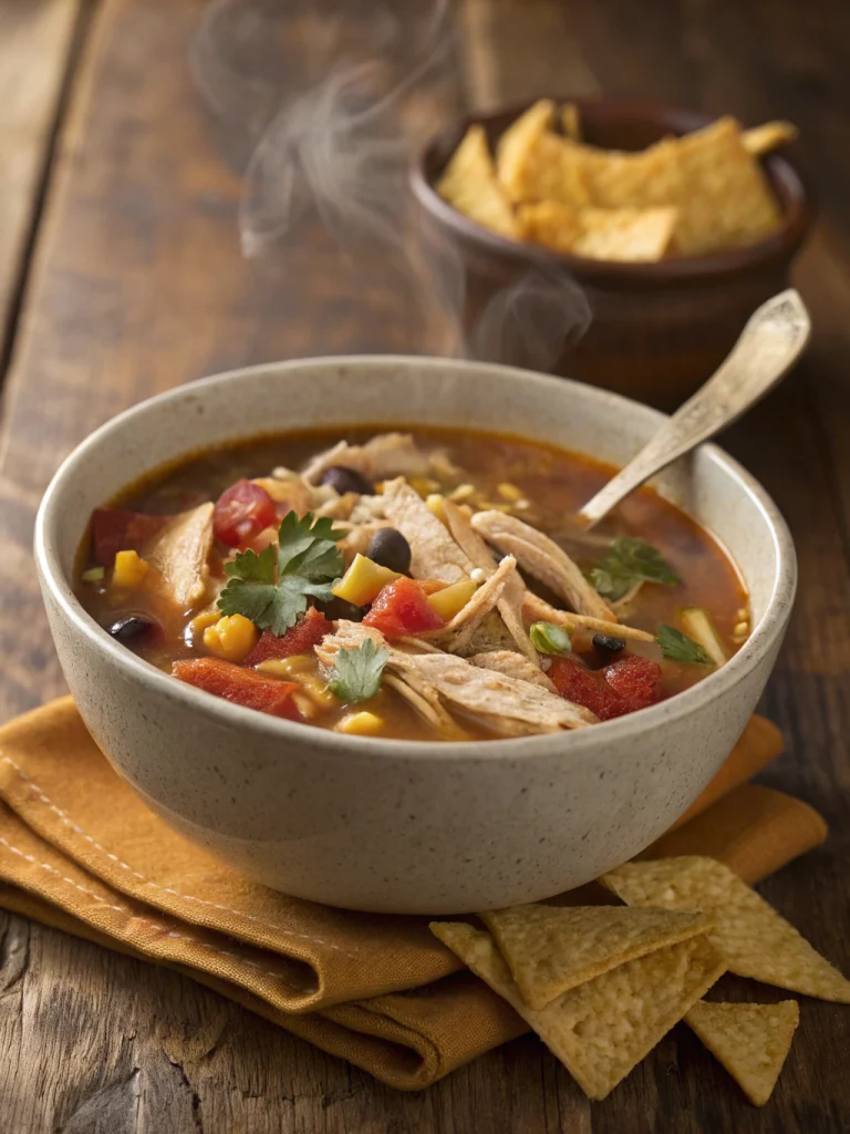 Crockpot Chicken Tortilla Soup