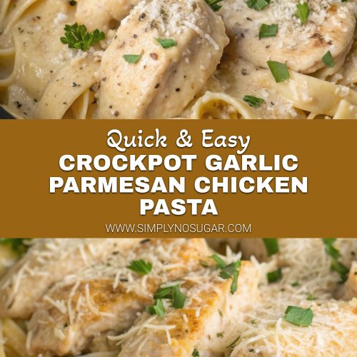 Crockpot Garlic Parmesan Chicken Pasta pinterest