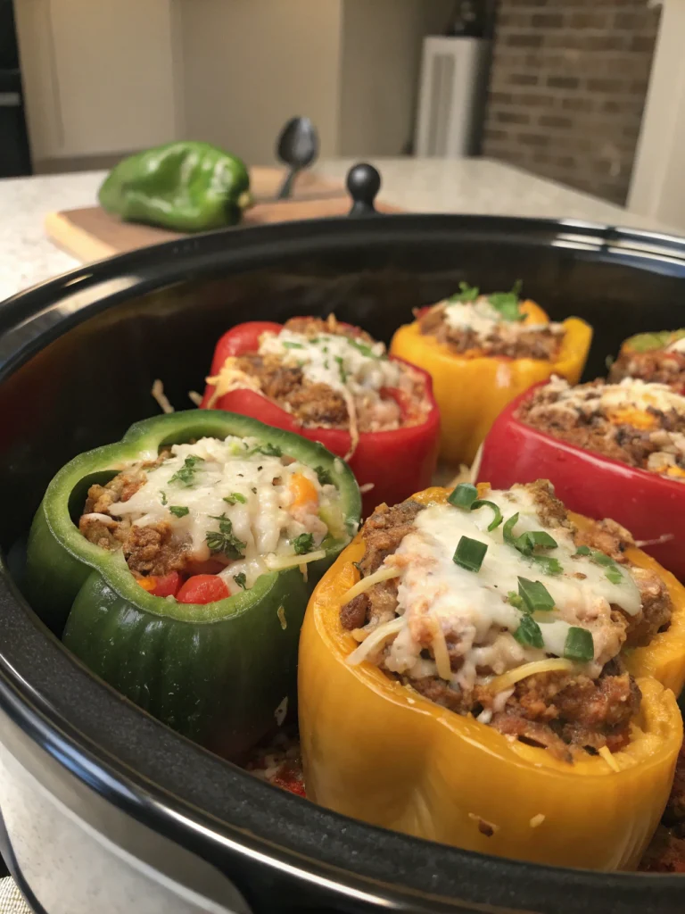 Crockpot Stuffed Peppers