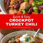 Crockpot Turkey Chili pinterest