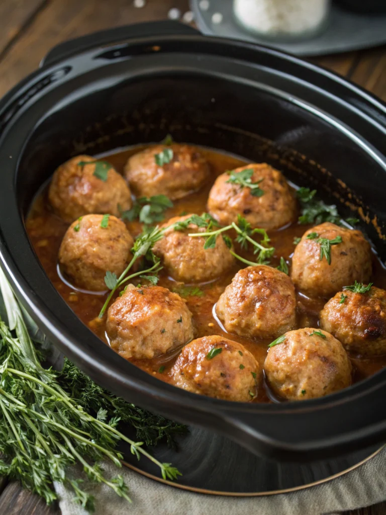Crockpot Turkey Meatballs