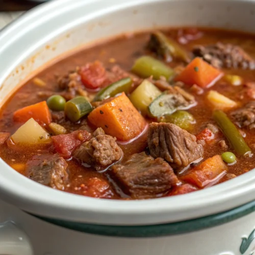 Crockpot Vegetable Beef Soup 1