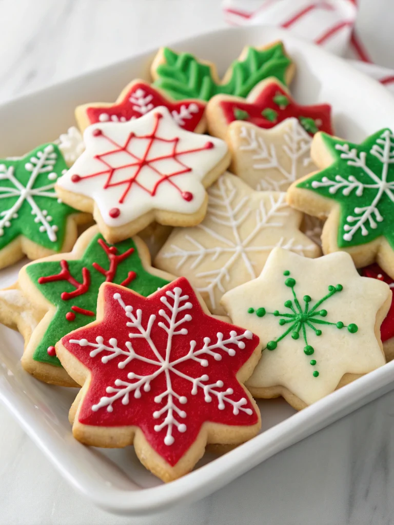 Frosted Christmas Sugar Cookies